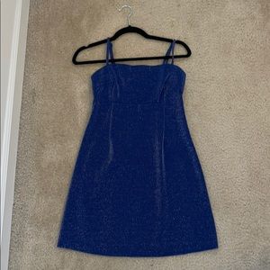 Blue Sparkle Mini Dress